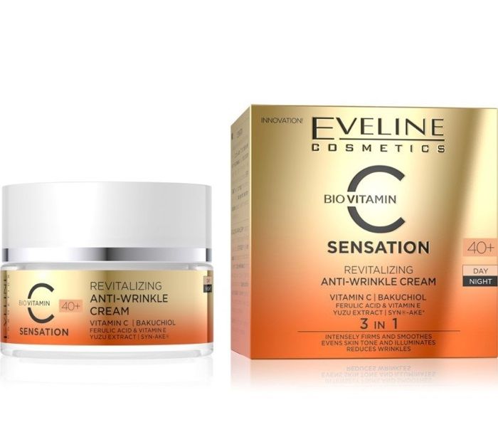 Eveline Cosmetics Sensation - Crème Revitalisante Anti-rides de Jour et de Nuit 40+ - 50ml
