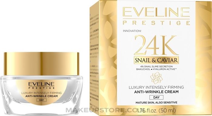 Eveline Cosmetics Prestige 24k Escargot & Caviar Crème de Jour Anti-Rides - 50ml
