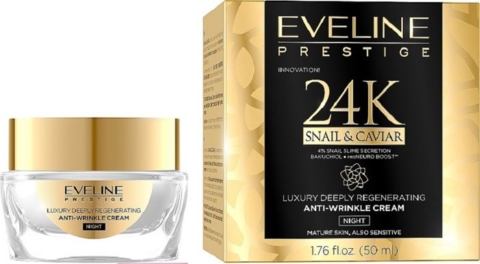 Eveline Cosmetics Prestige 24k Escargot & Caviar Crème de Nuit Anti-Rides - 50ml