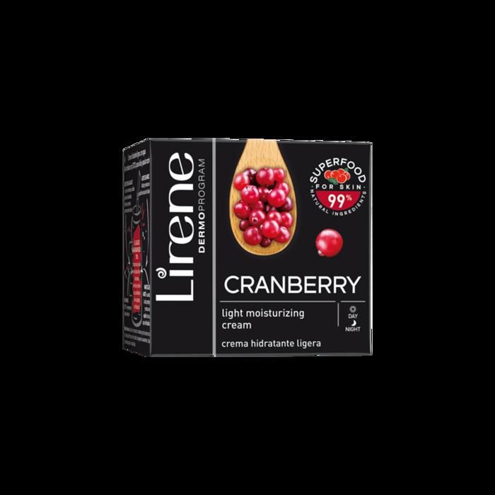 SUPER FOOD CRÈME HYDRATANTE VISAGE 100% EAU DE CANNEBERGE JOUR & NUIT LIRENE 50ML