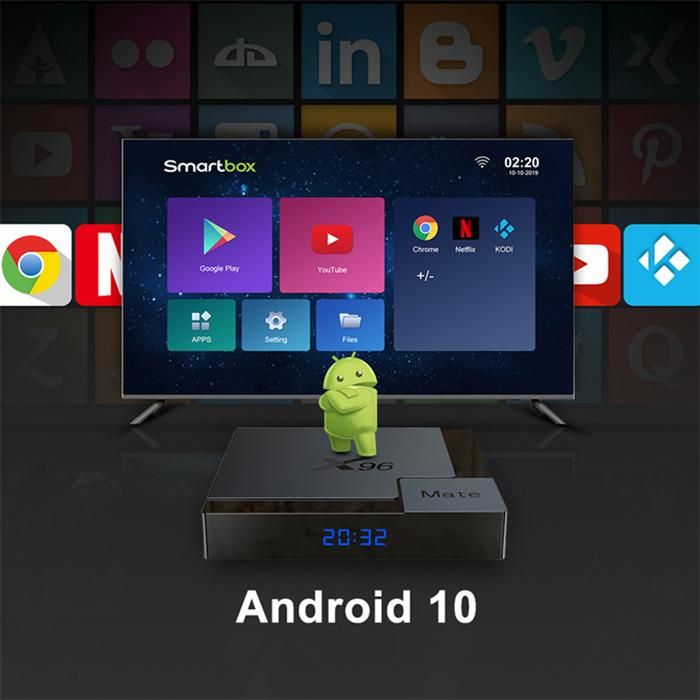 Smart TV BOX Dual-X96 MATE Wifi 4Go+128Go Allwinner H616 6K ANDROID 10