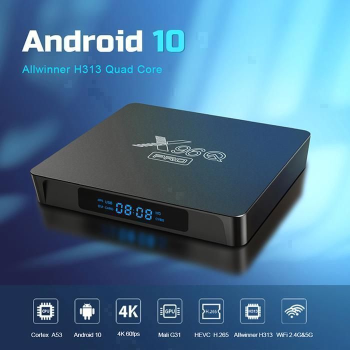Smart TV BOX Dual-X96 Pro Wifi 2Go+16Go Allwinner H616 6K ANDROID 11