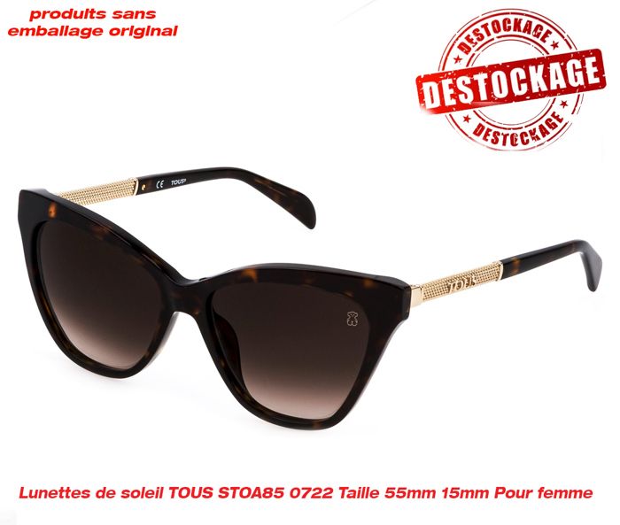 LUNETTES DE SOLEIL TOUS STOA85 0722 Taille de visage Medium 55mm 15mm  Pour femme (produit déstockage sans emballage original)