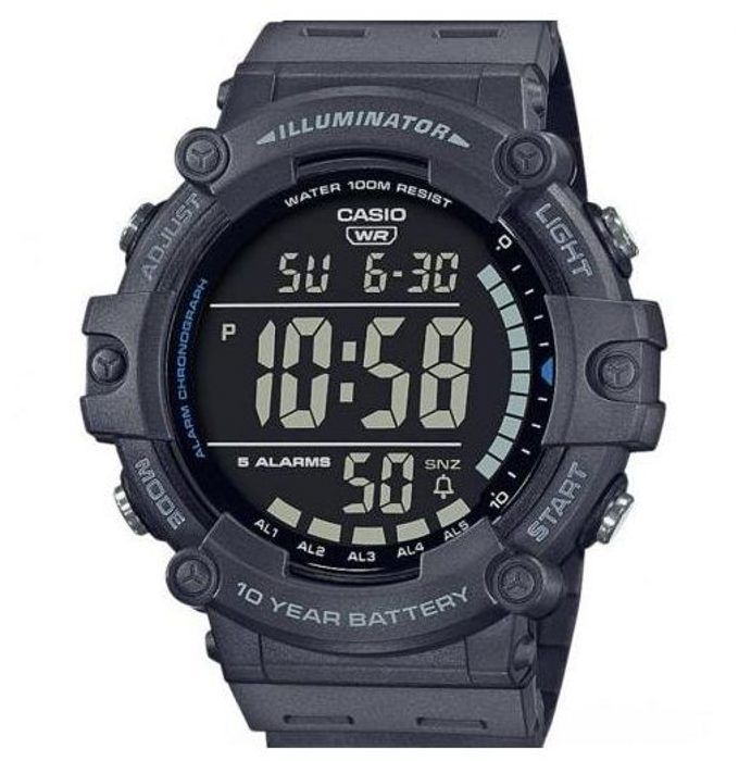 Casio Digitale – Cadran noir / digite blanc – Étanche a 100 mètres -AE-1500WH-8BVDF
