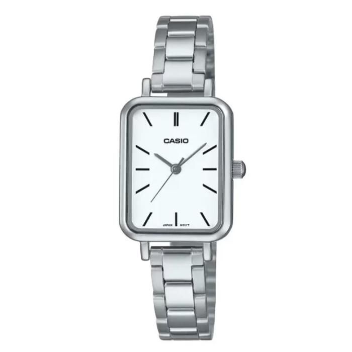 Casio Montre pour femme – Style classique argente – Cadran blanc -LTP-V009D-7AUDF