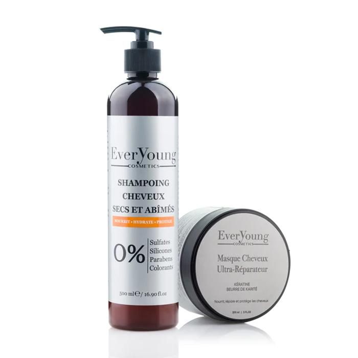 Pack cheveux secs et abimés Shampoing et Masque