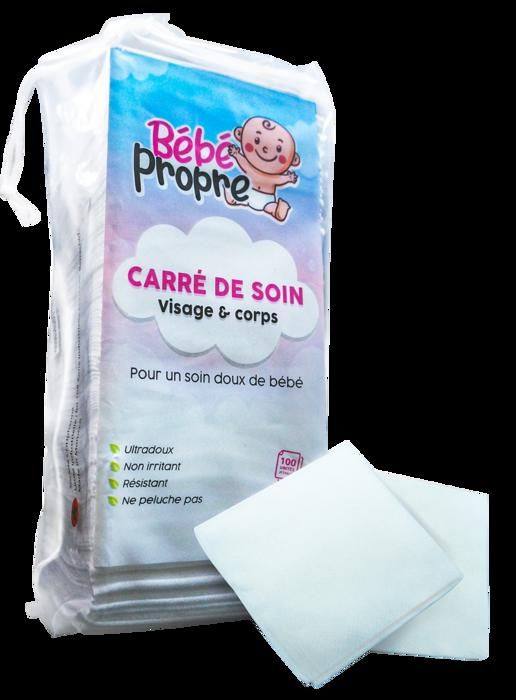 BÉBÉ PROPRE : Carrés de Soin Ultra-Doux - Lot de 100
