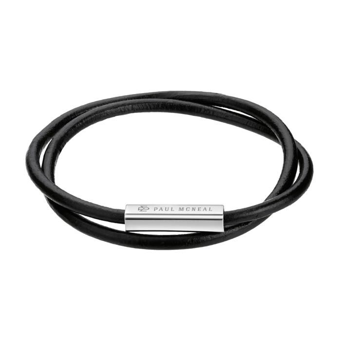Bracelet Paul McNeal en cuir Jaspe
