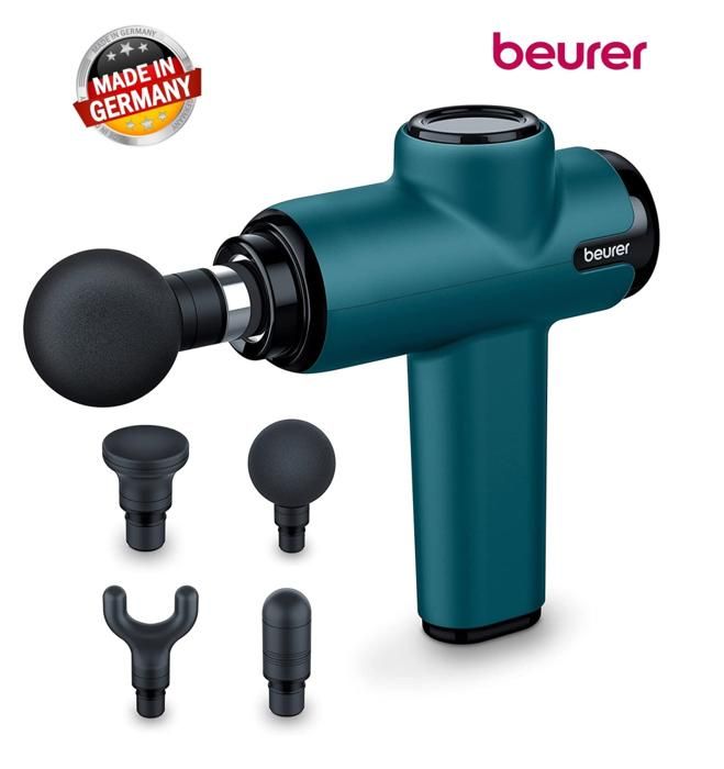 Pistolet de massage musculaire avec 4 accessoires puissant 5 niveaux d'intensité