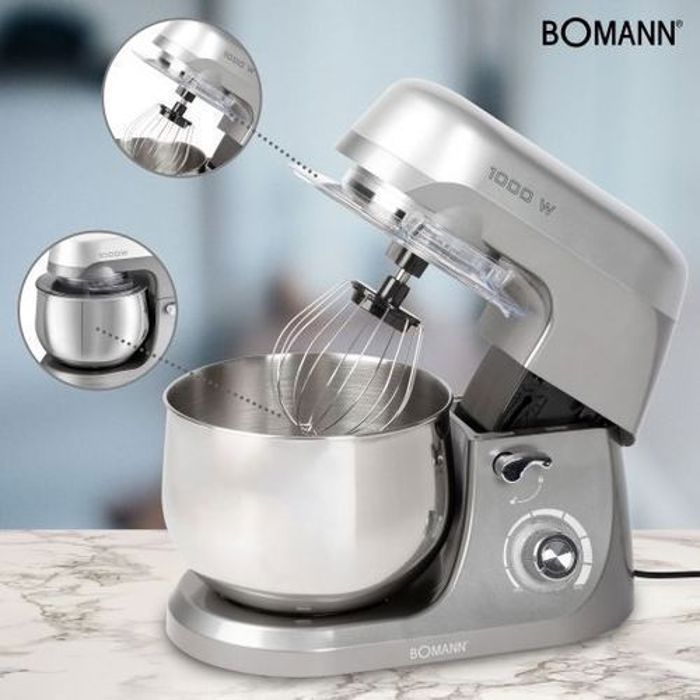 Bomann Robot Pétrin Multifonction Pâtissier 5L-ALLEMAND HAUTE performanceRobot Petrin