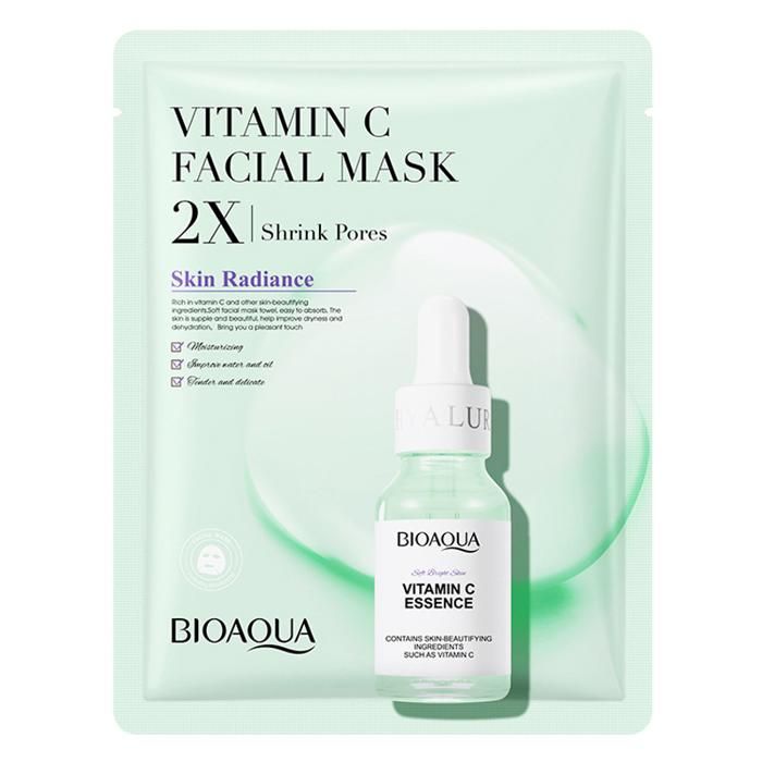 BIOAOUA Vitamin C Facial Mask 2X Shrink Pores