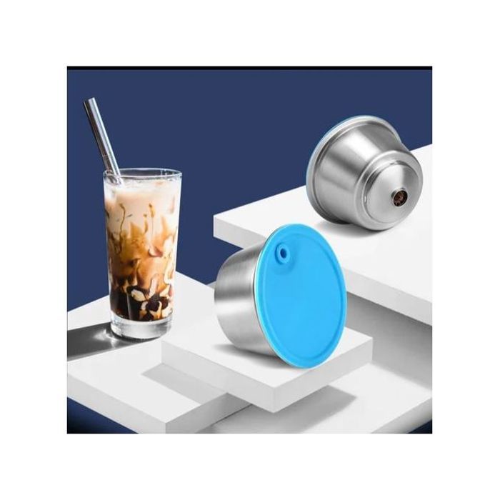Capsule à café rechargeable réutilisable compatible dolce gusto en acier inoxydable