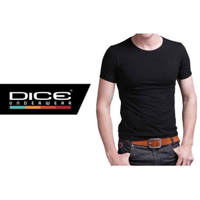T-shirt Basique - Homme - Noir - Col O - Ajusté - 95% Coton 5% Lycra