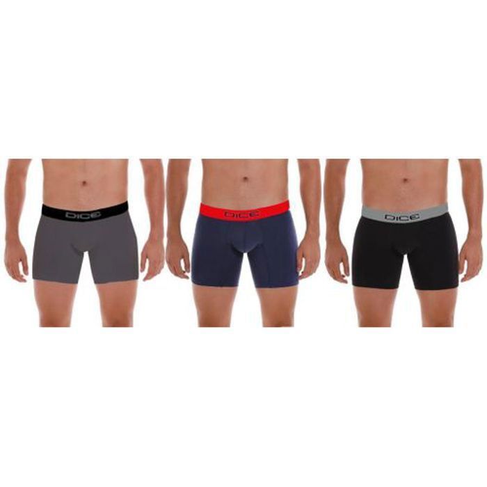 Pack de 3 Long Boxers - 95% Coton - 5% Lycra - Pour Homme 