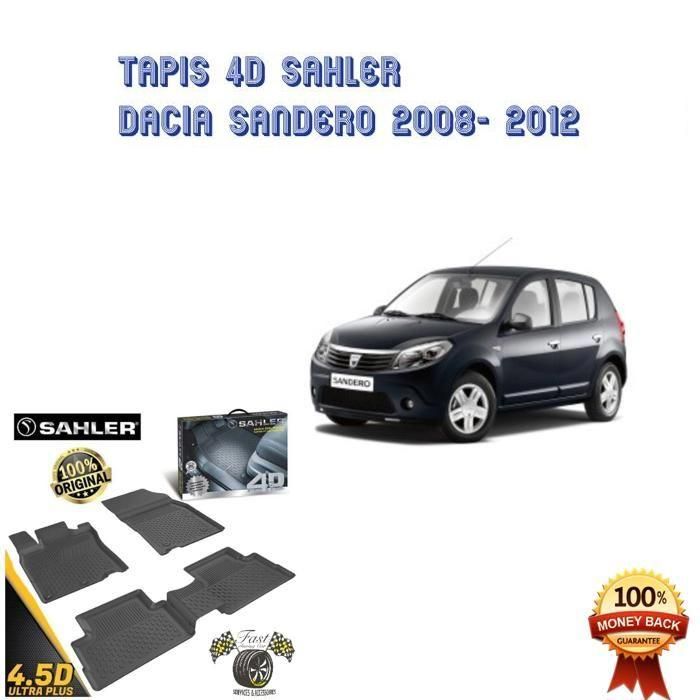 Tapis sur mesure 4D DACIA SANDERO 2008-2012