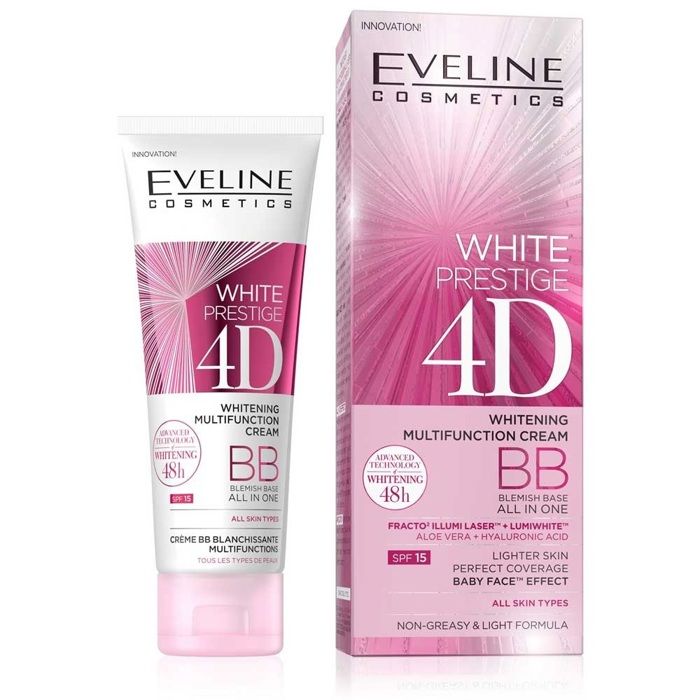 Eveline Cosmetics White Prestige 4D Blanchiment Multifonction BB Crème - 50 ml