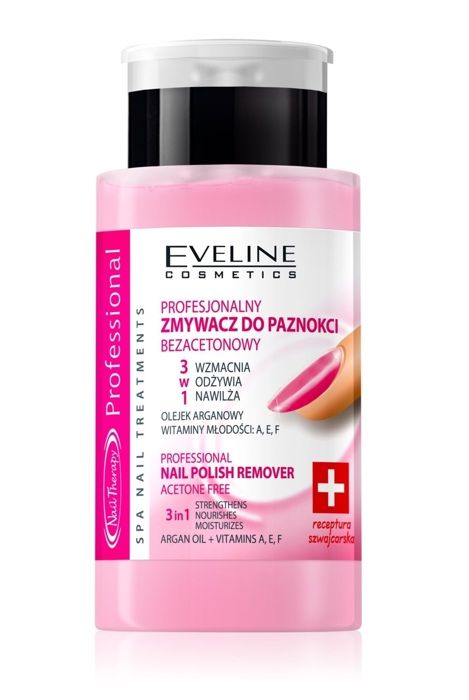 Eveline Cosmetics Dissolvant Professionnel 3 en 1, Fortifiant, Nourrissant, Nettoyant -190ml