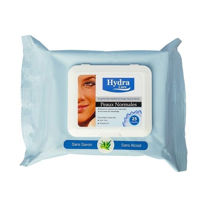 Hydra Care Lingette Démaquillant pour Peaux Normale - 25 unité