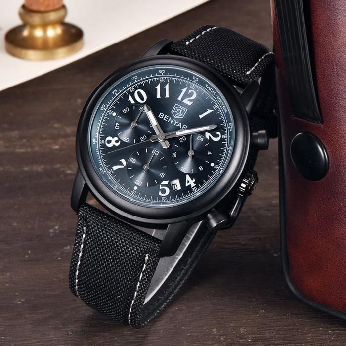 Benyar Montre Homme 100% Originale à Quartz Avec 2 Ans De Garantie