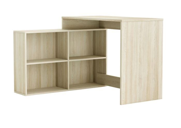 Bureau D'angle CORNER Avec 4 Niches - Chêne Shannon