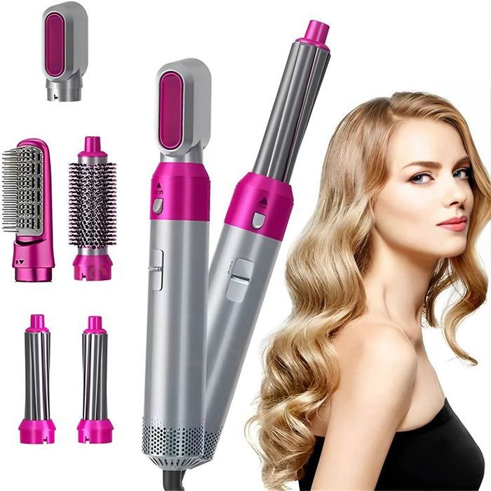bigoudis multifonctions Brosse sèche-cheveux électrique 5in1