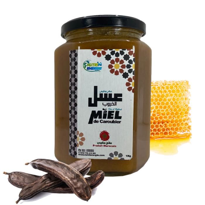 Miel de Caroubier 100 % Pure et Naturelle - 1kg - NUTRIENERGIE