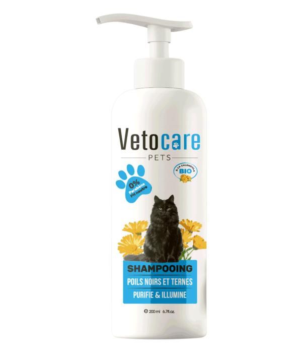 Vetocare pets shampoing poils noirs et ternes 200 ml