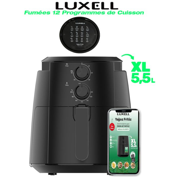 friteuse sans huile Fastfryer XL- capacité de 5,5 litres et utilise une technologie de circulation d’air chaud - 1500 Watts