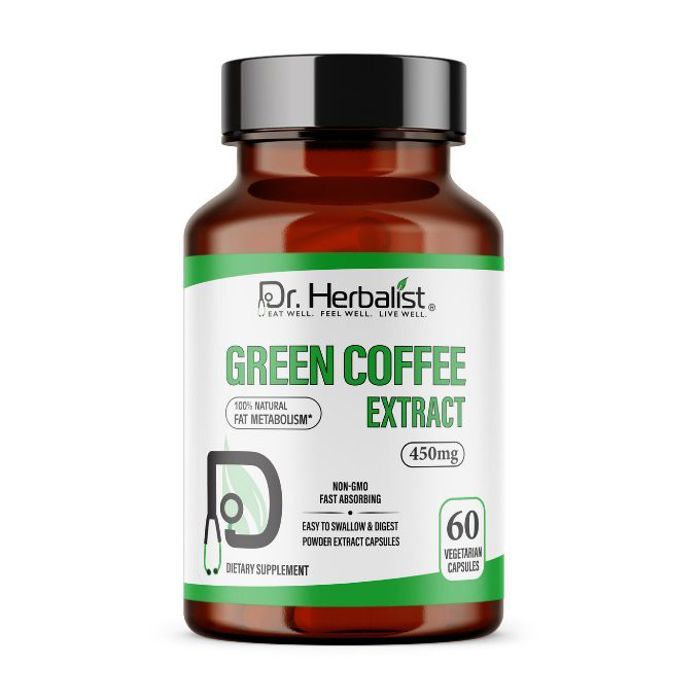 Café Vert 60 Capsules de 450 mg , Perte de poids, Anti-cellulites,Drainage