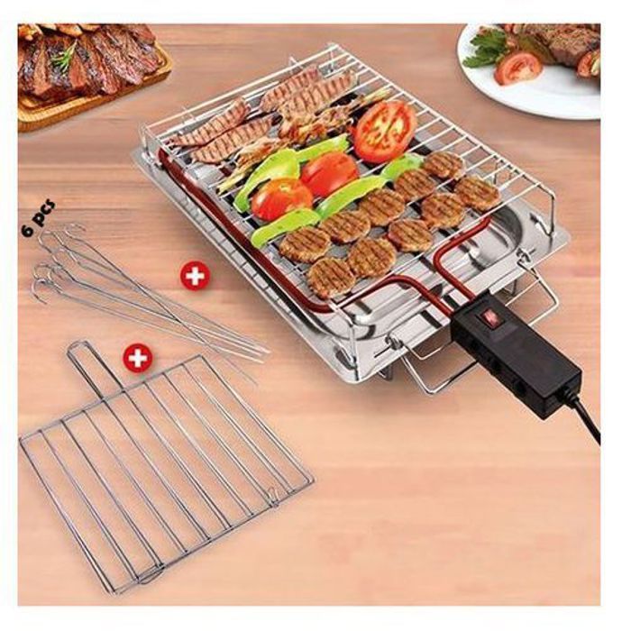 PACK BARBECUE ELECTRIQUE 2250W + 6 Brochettes + Grille