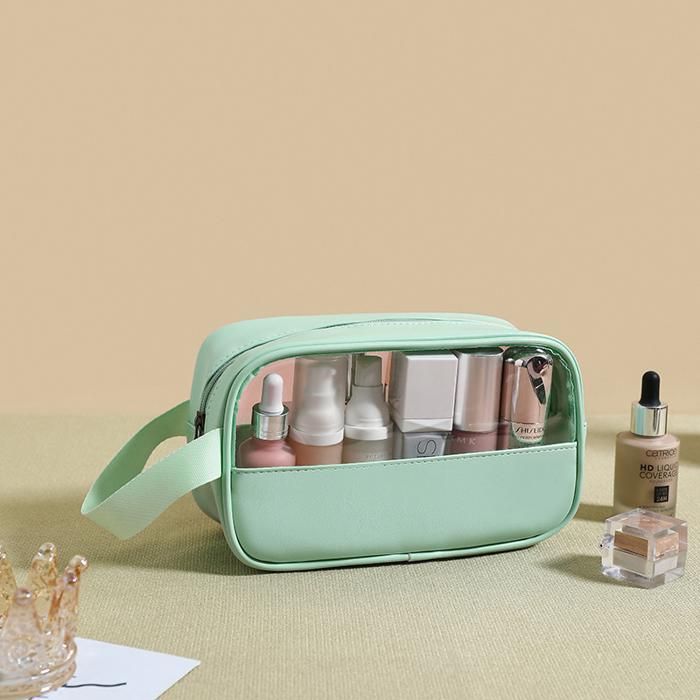 PVC & PU Cosmetic Sac rose, S