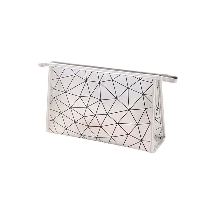 PU Cosmetic Sac Silver