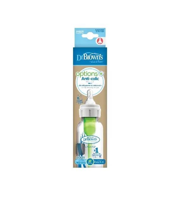 Dr. Brown's Biberon en verre Cole étroit - 120ml