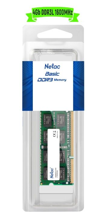 RAM 8GB DDR3L 1600MHz NETAC pour pc portable mémoire vive (8Go) 12800S Original