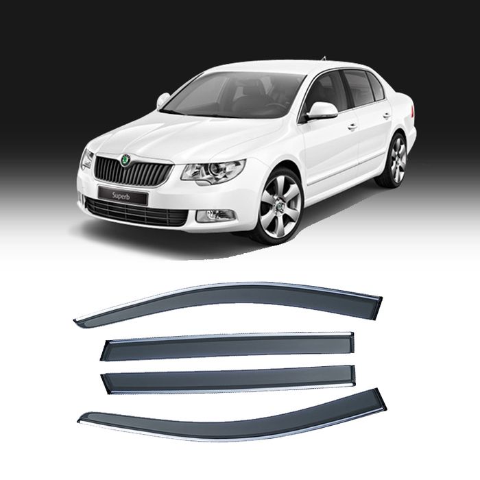 Deflecteur chrome Skoda Superb 2010