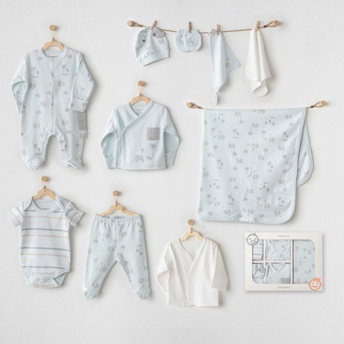 Coffret naissance 100% coton 10 pièces 0-3 mois