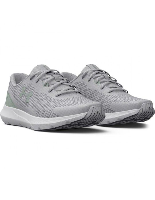 Chaussures de course - Under Armour - W SURGE 3 - Femme - Gris - Semelle intercalaire EVA