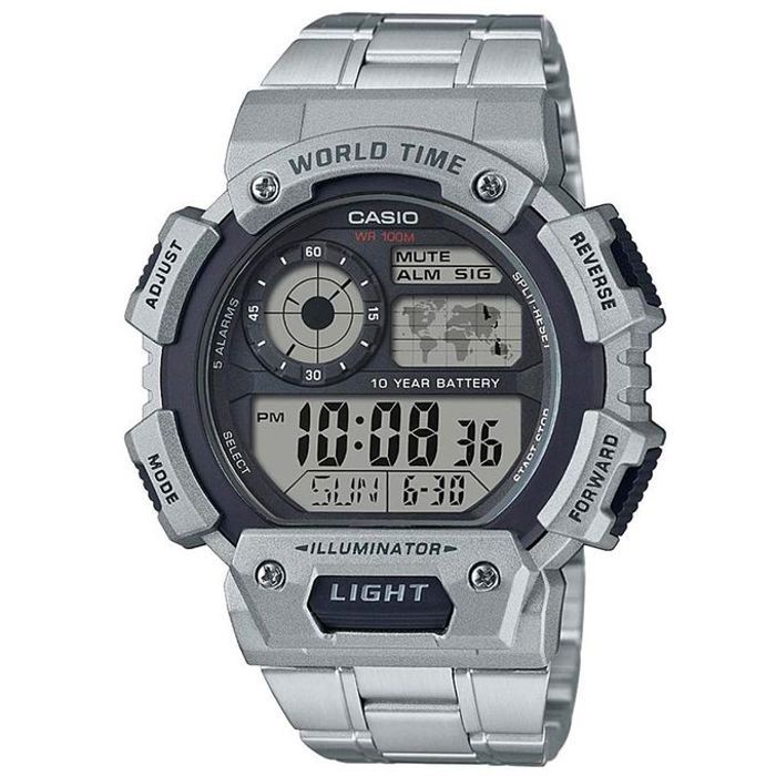 Casio Ulliminator -AE-1400WHD-1AVDF-10Year battery life - Bracelet en acier Inoxydable