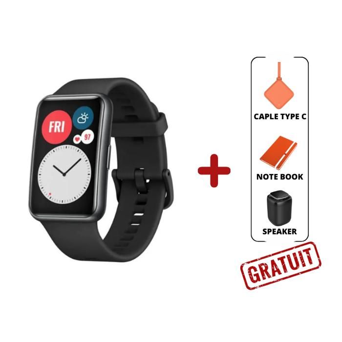 HUAWEI MONTRE - WATCH FIT Black + Huawei Gift Package