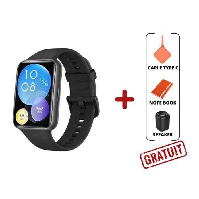 HUAWEI MONTRE - WATCH FIT Black 2 + Huawei Gift Package