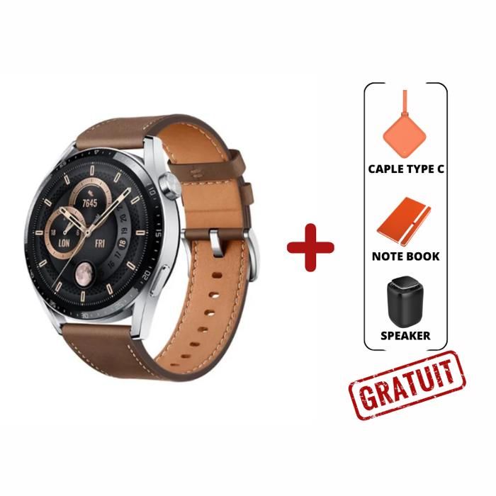 HUAWEI  MONTRE - WATCH GT3 CLASSIQUE + Huawei Gift Package