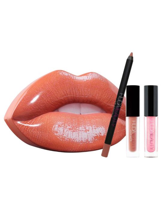Huda Beauty Coffret Contour & Strobe Lèvres Trendsetter & Snobby