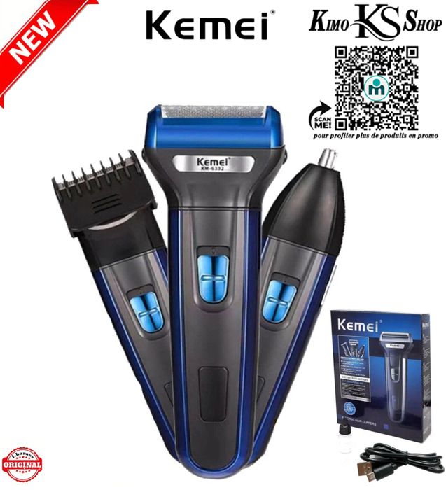 3 en 1 rasoir électrique multifonction Rechargeable pour hommes, rasoir alternatif, pour le nez, les oreilles et les cheveux