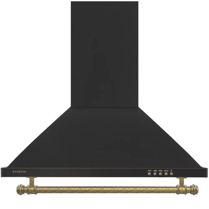 HOTTE PYRAMIDE RUSTIQUE INFINITON  - CMPP-RU61 - NOIR