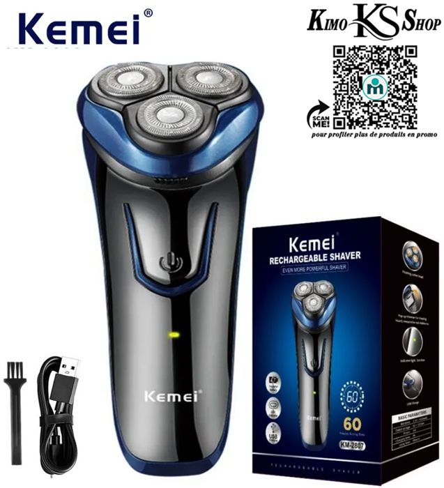 3D rasoir électrique Triple lames flottantes têtes rasage rasoir Rechargeable hommes