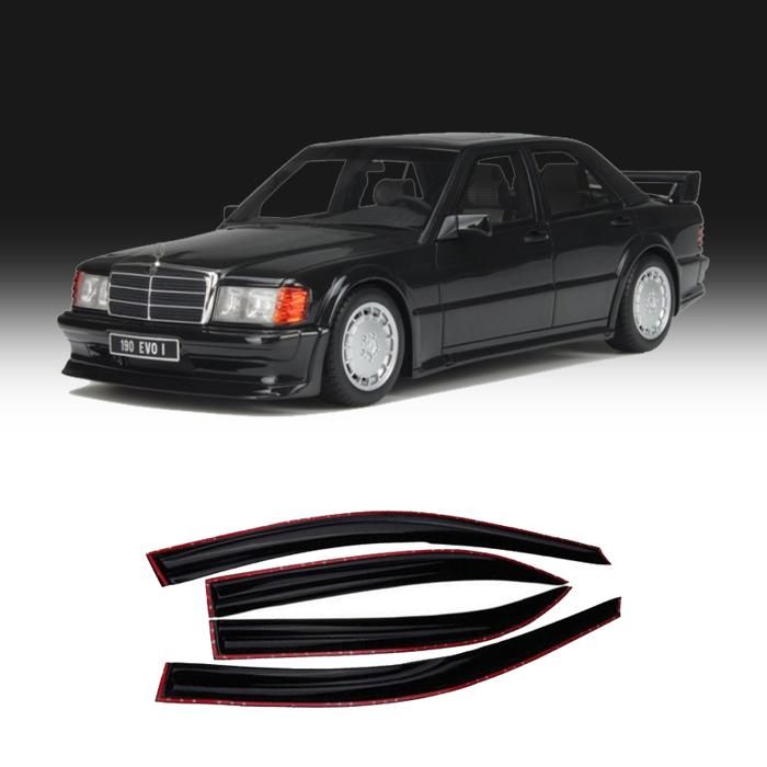 Déflecteur - Mercedes-Benz 190 - Noir - Améliore circulation d'air - Réduit bruit extérieur