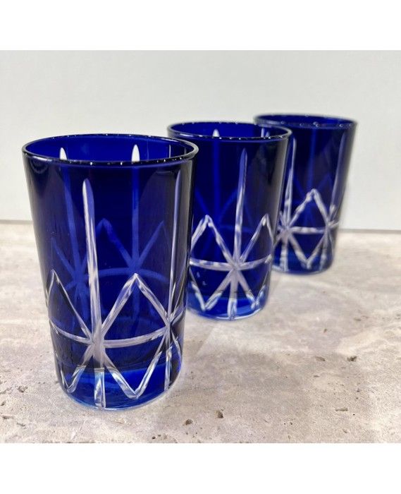 Set De 6 Verres À Thé Bleu