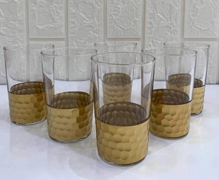 Set De 6 Verres À Thé Doré