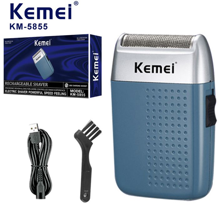 Mini rasoir Portable électrique professionnel pour hommes Lame de rasage alternative, chargement USB