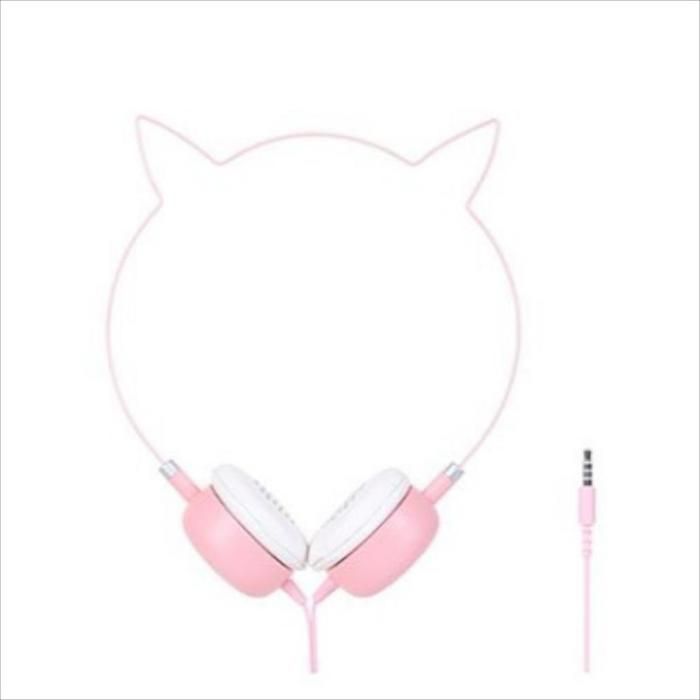 Audifonos De Diadema En Forma De Orejas De Gato 106 Rosa